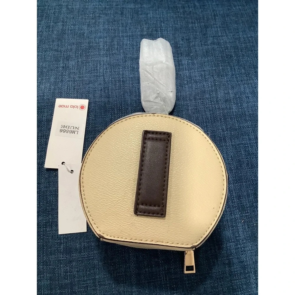 Lola Mae Travel Jewelry Box – Cream Color, Velvet Lined Interior Organizer